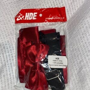 🔥HDE Stylish Red Bow Tie Set 🔥